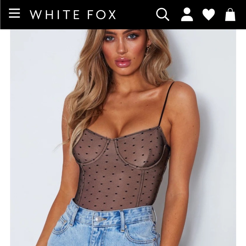 White fox no looking back bodysuit